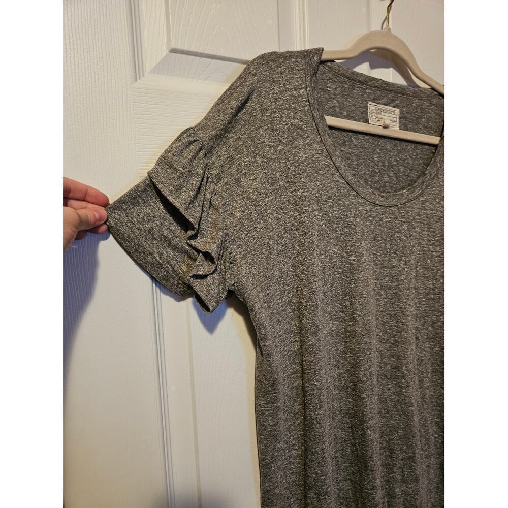 Current Elliott Ruffle Roadie Gray Mini Dress Size 1‎ Size Small - Picture 5 of 6